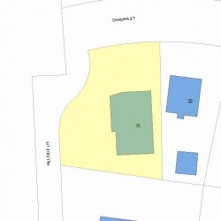 36 Champa St, Newton MA 02464-1225 plot plan