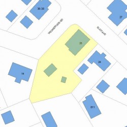 28 Eliot Ave, Newton MA 02465-1709 plot plan
