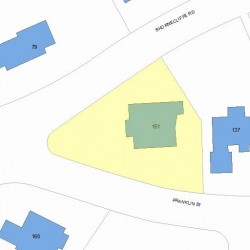 151 Franklin St, Newton MA 02458-2411 plot plan