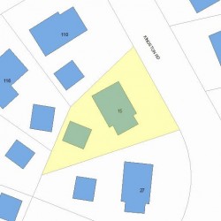 15 Kingston Rd, Newton MA  02461-1013 plot plan