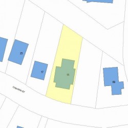 15 Champa St, Newton MA  02464-1224 plot plan
