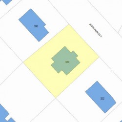 330 Woodward St, Newton MA 02468-2042 plot plan