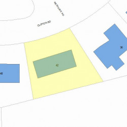 42 Clifton Rd, Newton MA 02459-3147 plot plan
