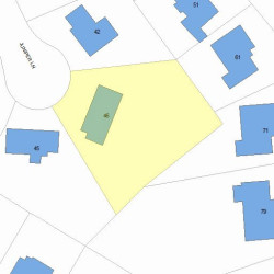 46 Juniper Ln, Newton MA  02459-2861 plot plan