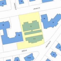 72 Lincoln St, Newton MA 02461-1500 plot plan