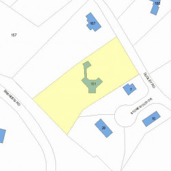 181 Dudley Rd, Newton MA 02459-2830 plot plan