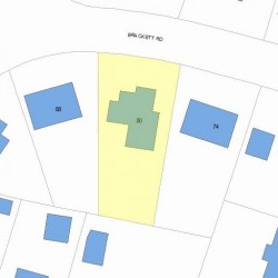 80 Brackett Rd, Newton MA 02458-2614 plot plan