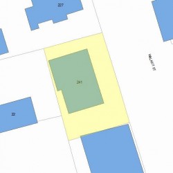 241 Walnut St, Newton MA  02460-1609 plot plan