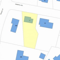 9 Kirkstall Rd, Newton MA 02460-2217 plot plan