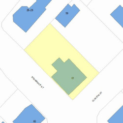 61 Clinton St, Newton MA  02458-1231 plot plan