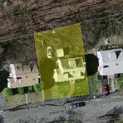 30 Oakmont Rd, Newton MA  02459-2531 aerial view