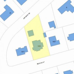 1463 Beacon St, Newton MA 02468-1602 plot plan