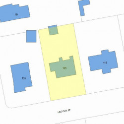 125 Lincoln St, Newton MA 02461-1529 plot plan