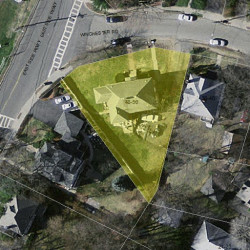 50 Winchester Rd, Newton MA 02458-1985 aerial view