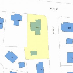 1032 Beacon St, Newton MA  02459-1742 plot plan