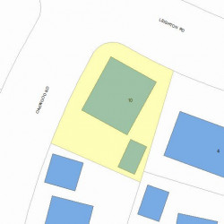 10 Leighton Rd, Newton MA  02466-2211 plot plan