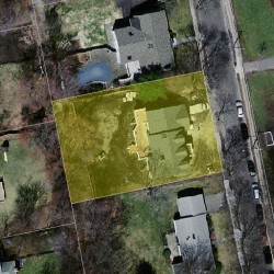 39 Beethoven Ave, Newton MA 02468-1732 aerial view