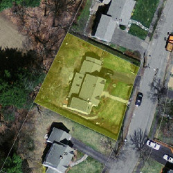 21 Grayson Ln, Newton MA  02462-1020 aerial view