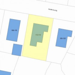 112 Warwick Rd, Newton MA 02465-1746 plot plan