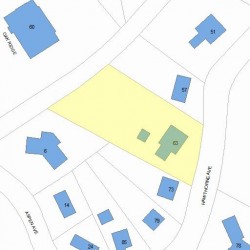63 Hawthorne Ave, Newton MA  02466-2817 plot plan