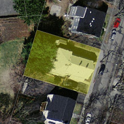 17 Bridges Ave, Newton MA  02460-2016 aerial view