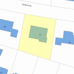 30 Clements Rd, Newton MA 02458-2618 plot plan