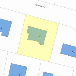 68 Kenilworth St, Newton MA  02458-2723 plot plan