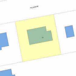 54 Hillside Rd, Newton MA  02461-1451 plot plan