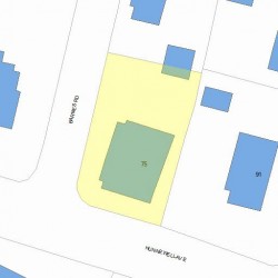 75 Hunnewell Ave, Newton MA 02458-2238 plot plan