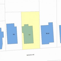 101 Madison Ave, Newton MA 02460-1950 plot plan