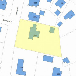 1066 Walnut St, Newton MA  02461-1249 plot plan