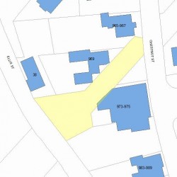 971 Chestnut St, Newton MA 02464-1101 plot plan