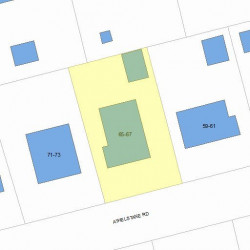 65 Athelstane Rd, Newton MA 02459-2422 plot plan