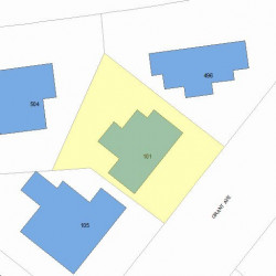 101 Grant Ave, Newton MA 02459-1348 plot plan