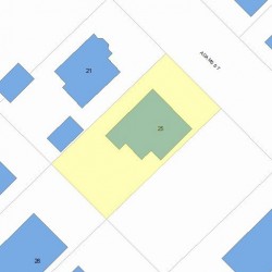25 Adams St, Newton MA 02460-1202 plot plan