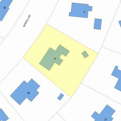 36 Wiswall Rd, Newton MA 02459-3511 plot plan