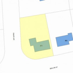 671 Beacon St, Newton MA 02459-2003 plot plan