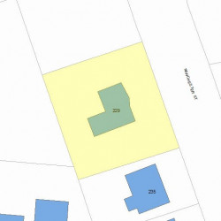 229 Winchester St, Newton MA 02461-2041 plot plan