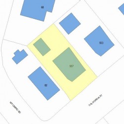 557 California St, Newton MA 02460-1245 plot plan