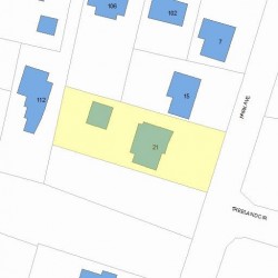 21 Park Ave, Newton MA 02458-2607 plot plan
