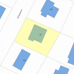 129 Fessenden St, Newton MA 02460-1131 plot plan