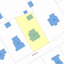 61 Temple St, Newton MA 02465-2306 plot plan