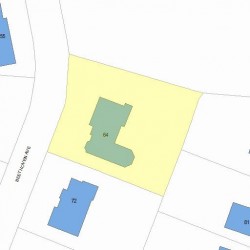 64 Beethoven Ave, Newton MA 02468-1729 plot plan