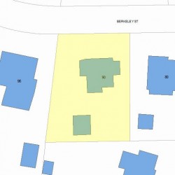 90 Berkeley St, Newton MA 02465-2619 plot plan