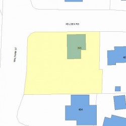 398 Waltham St, Newton MA 02465-1919 plot plan