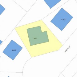 9 Glazer Rd, Newton MA  02459-2215 plot plan