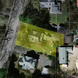 14 Exeter St, Newton MA 02465-2621 aerial view