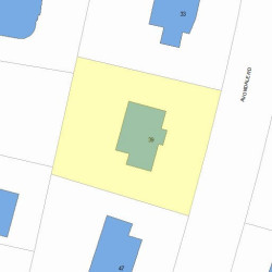 39 Avondale Rd, Newton MA  02459-1618 plot plan