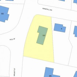 508 Walnut St, Newton MA  02460-2241 plot plan