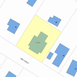 73 Pine St, Newton MA  02466-1115 plot plan